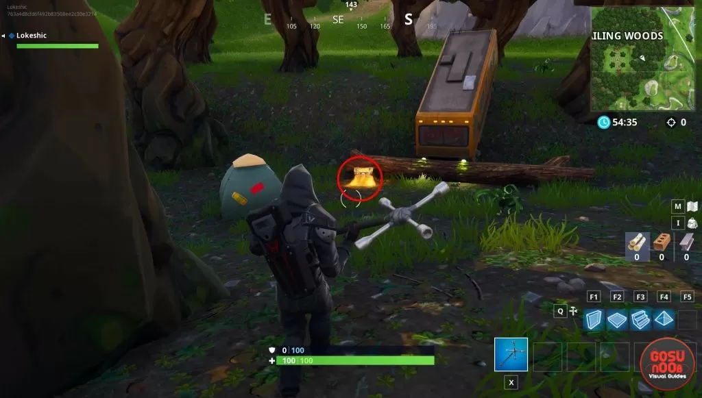 fortnite br wailing woods chest tent