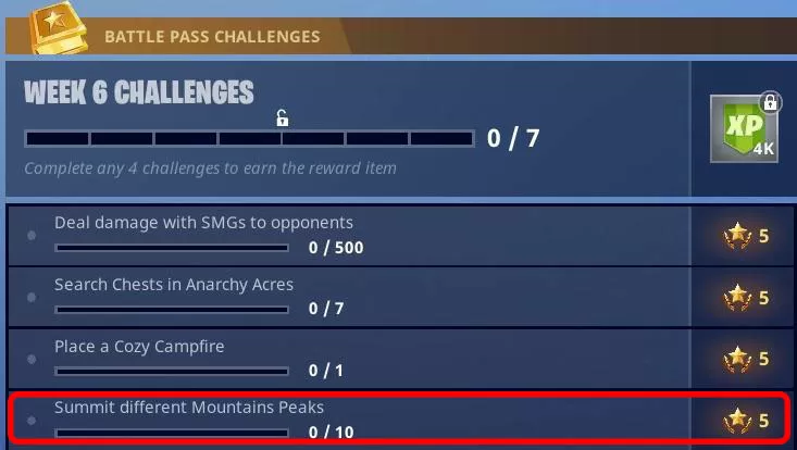 fortnite mountain peak locations