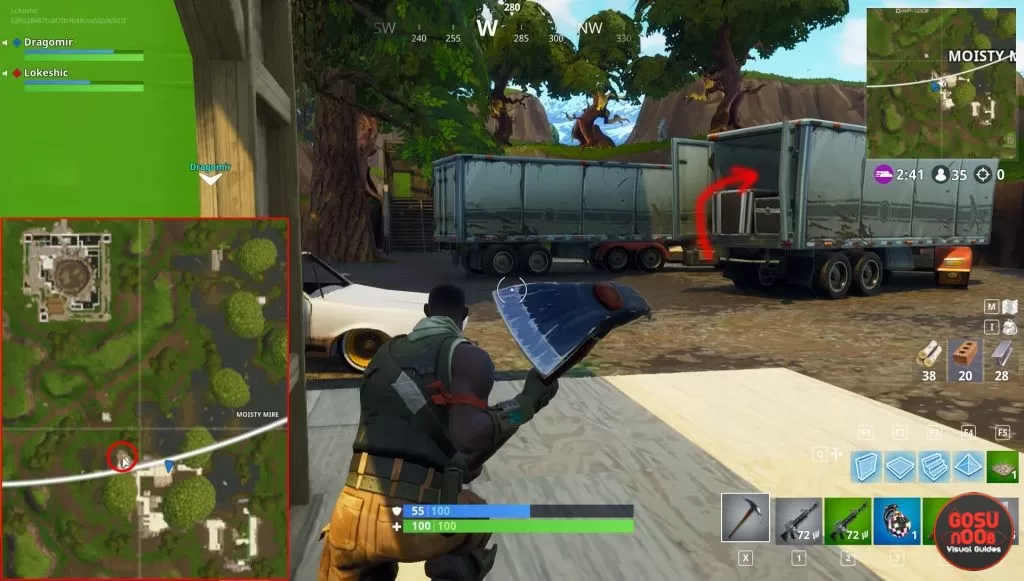 moisty mire chest locations truck parking lot