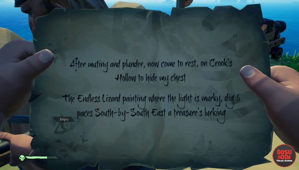 sea of thieves crook's hollow riddle solution location