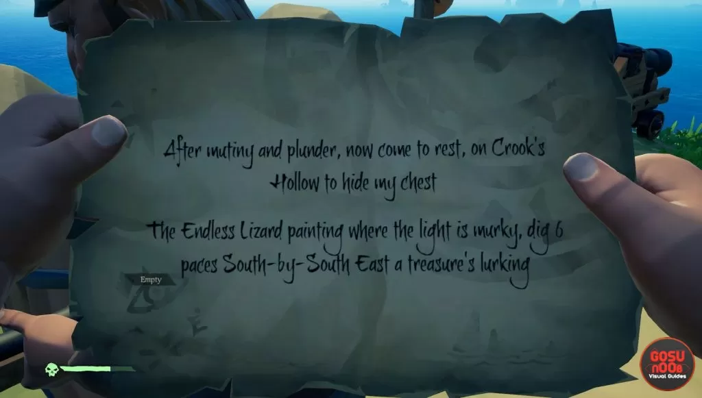 sea of thieves crook's hollow riddle solution location