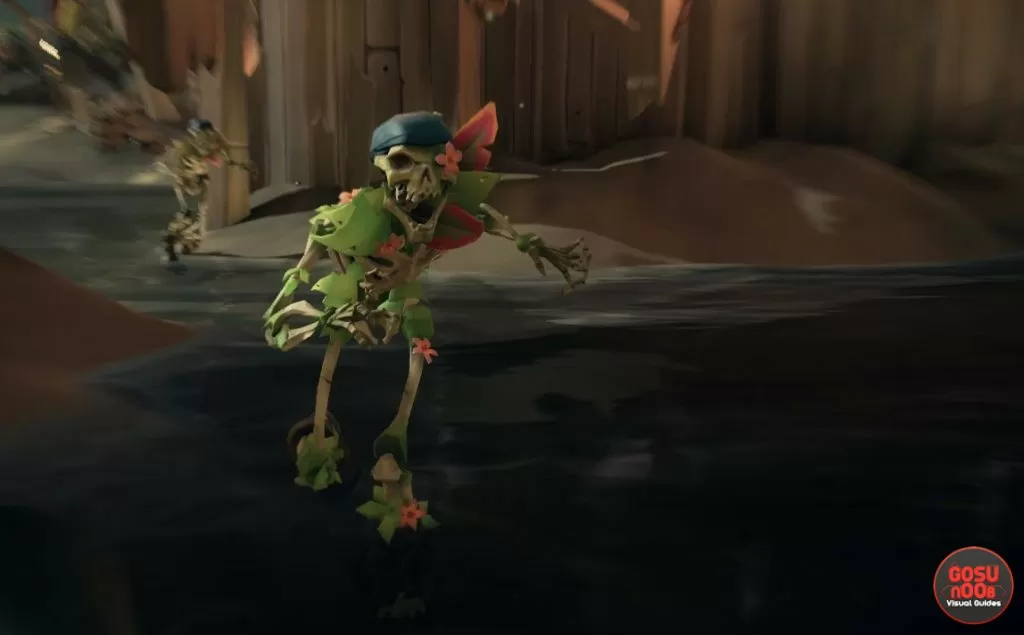 sea of thieves green skeleton