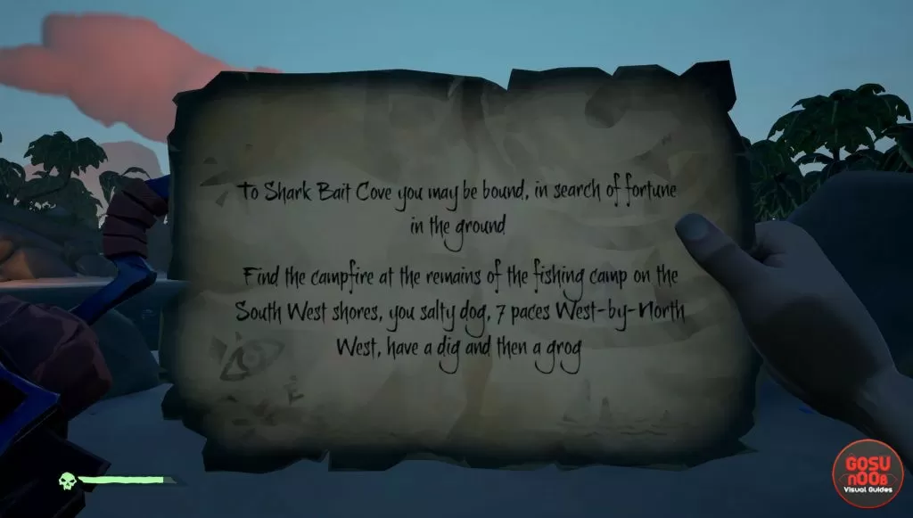 sea of thieves shard bait cove riddle solution location