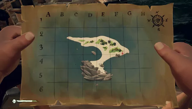 sea of thieves treasure map