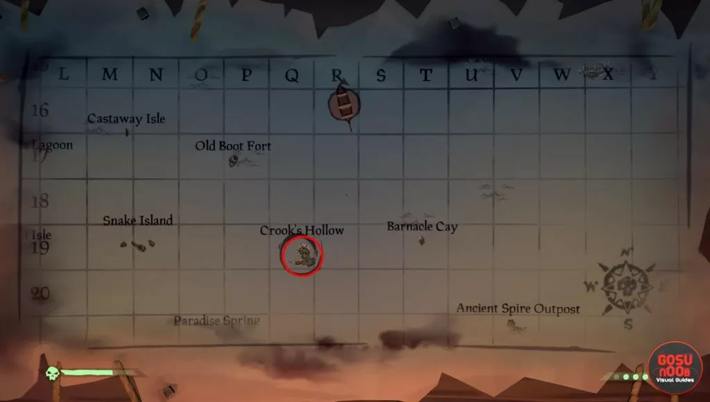 sea of thieves where to find crook's hollow