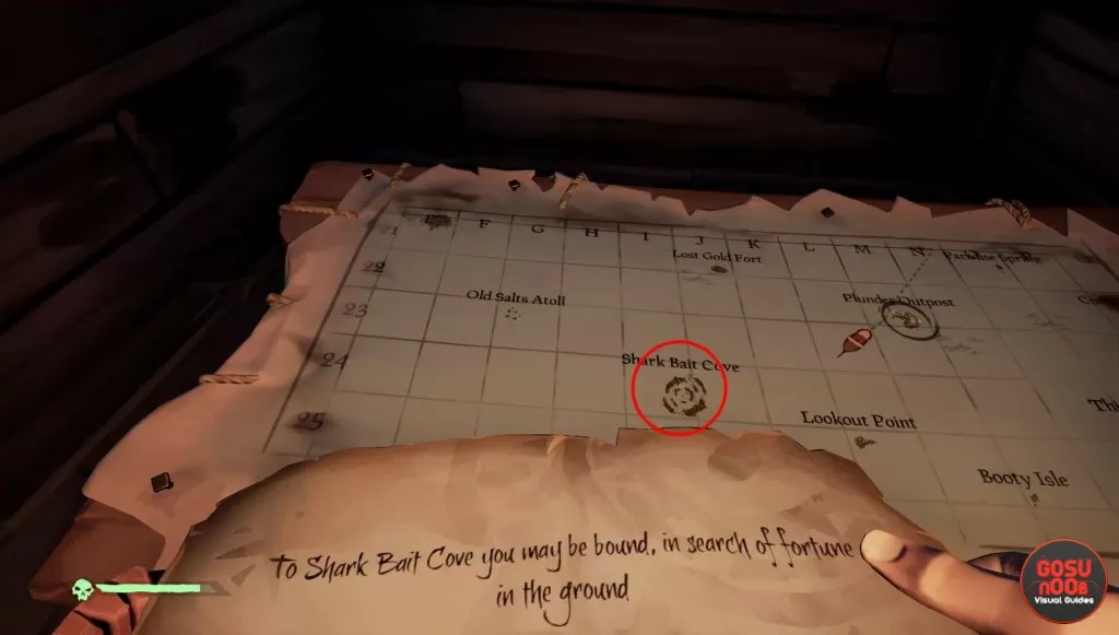 sea of thieves where to find shark bait cove