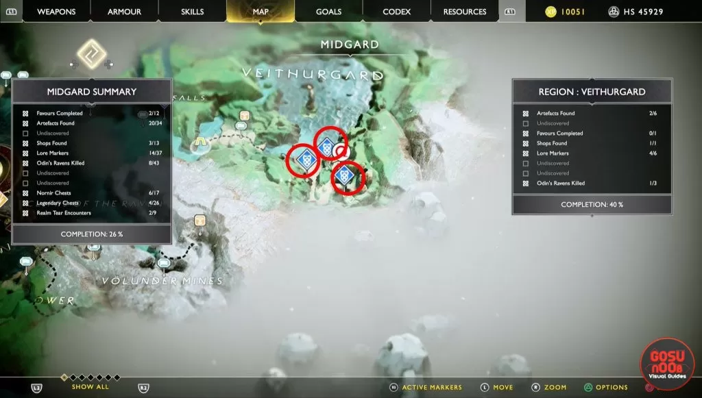 all three shrine locations god of war otr dragon