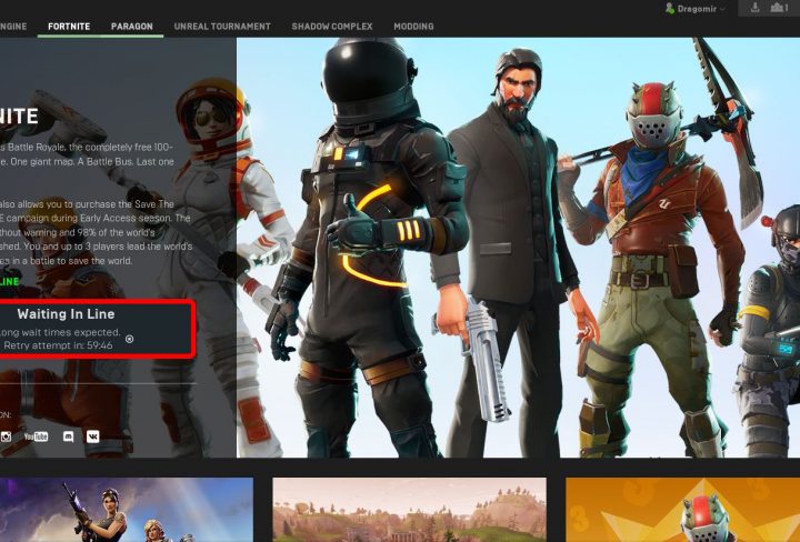 fortnite br server issues failed login one hour queue