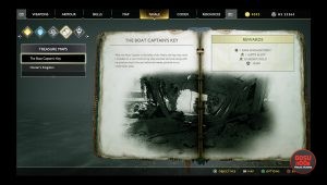 god of war boat captain's key treasure map