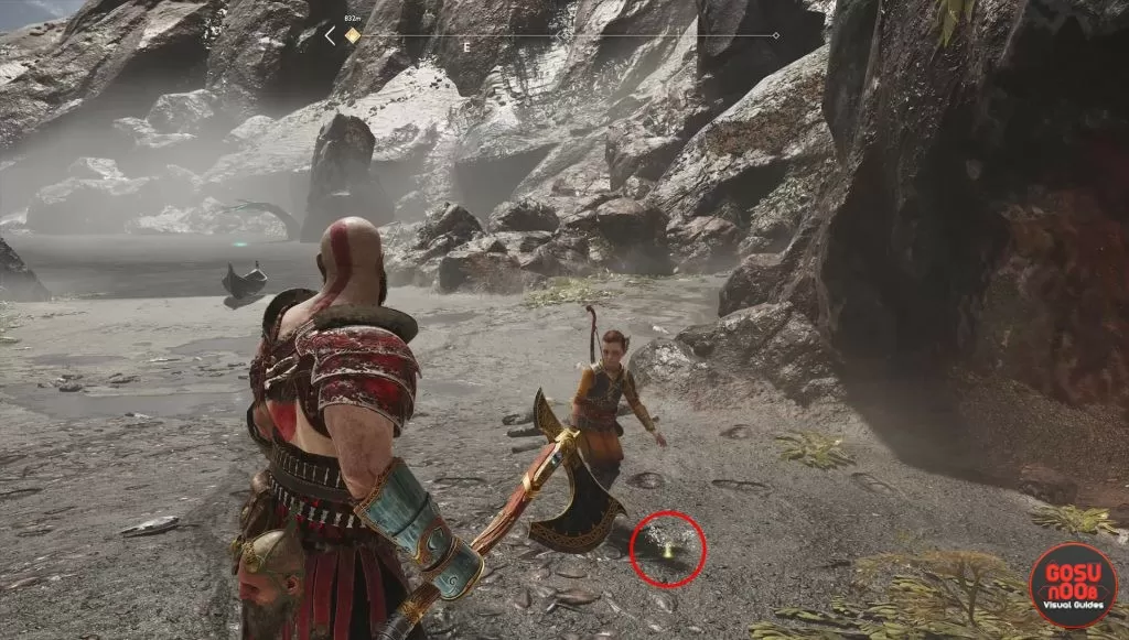 god of war creation island treasure map location