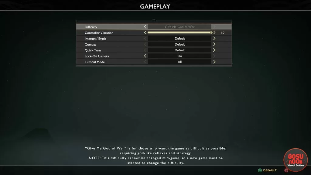 god of war difficulty settings