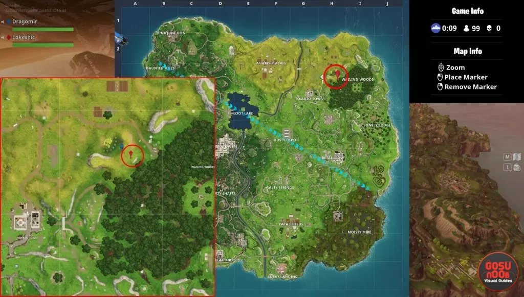 wailing woods telescope location