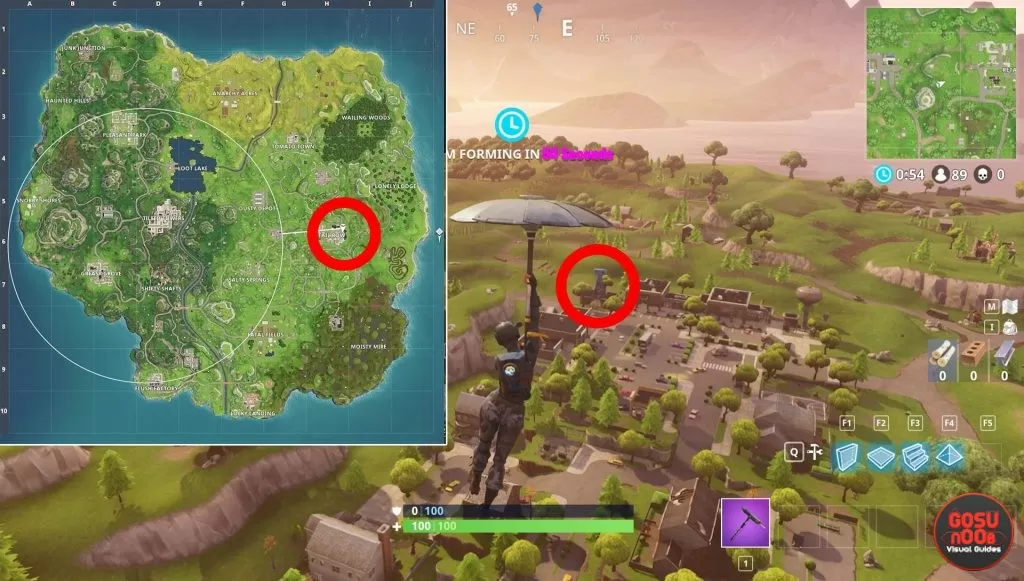 where to find retail row treasure map location fortnite br