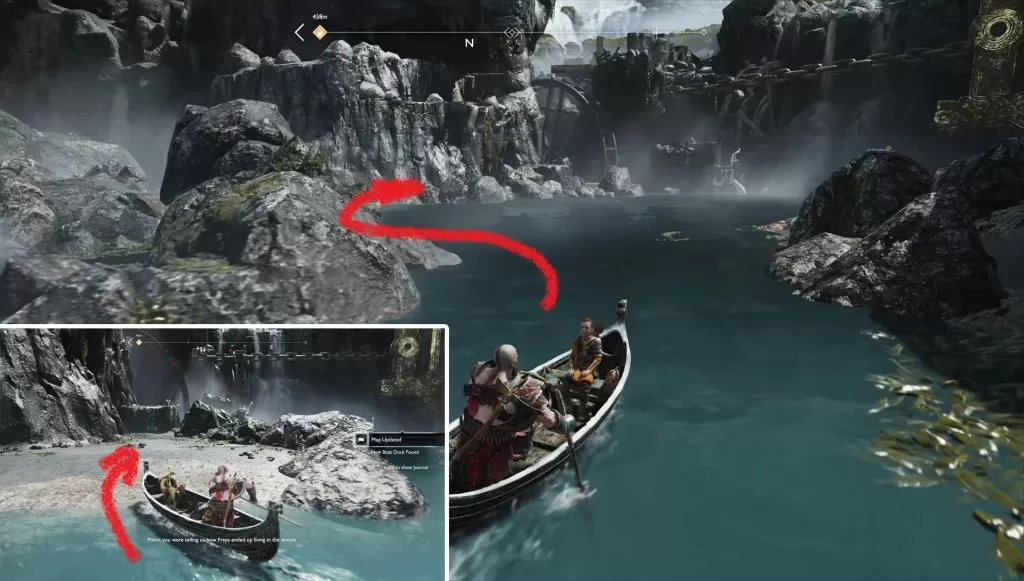 God of War Stone Falls Approach