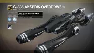 destiny 2 anseris overdrive exotic sparrow