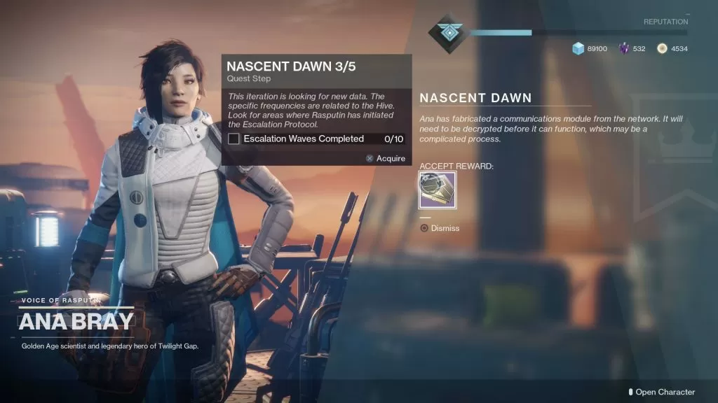 destiny 2 nascent dawn 3/5 escalation protocol