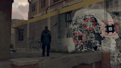 detroit become human face graffiti symbols