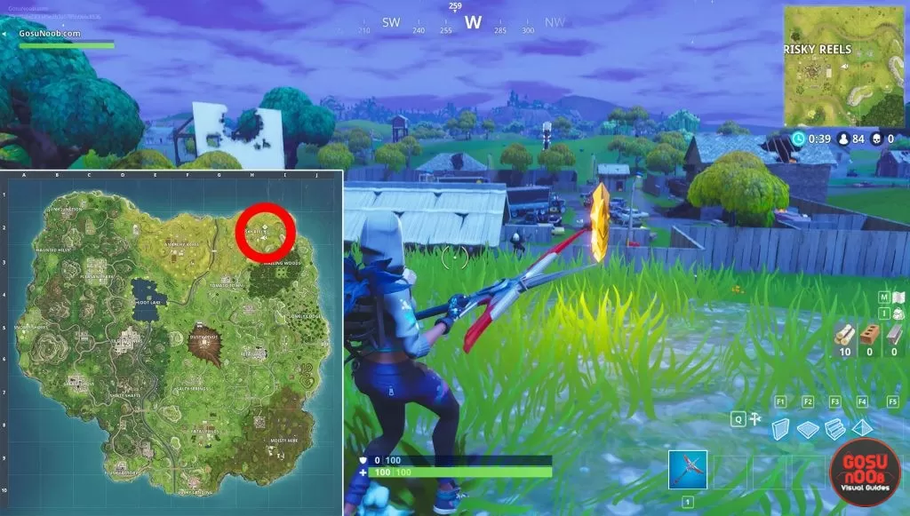 fortnite br challenge star location search between scarecrow hotrod big screen