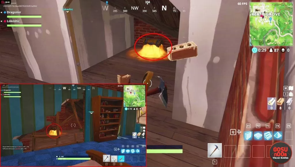 fortnite br greasy grove chests red house