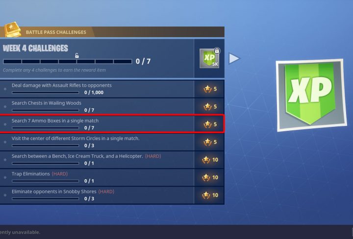 fortnite br search 7 ammo boxes in single match