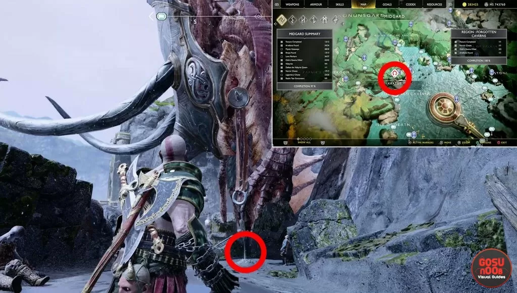 god of war dragon tears locations where to find Shattered Gauntlet of Ages Upgrade