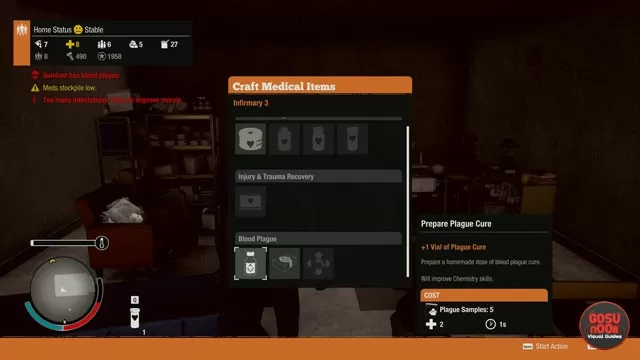 how to cure blood plague state of decay 2