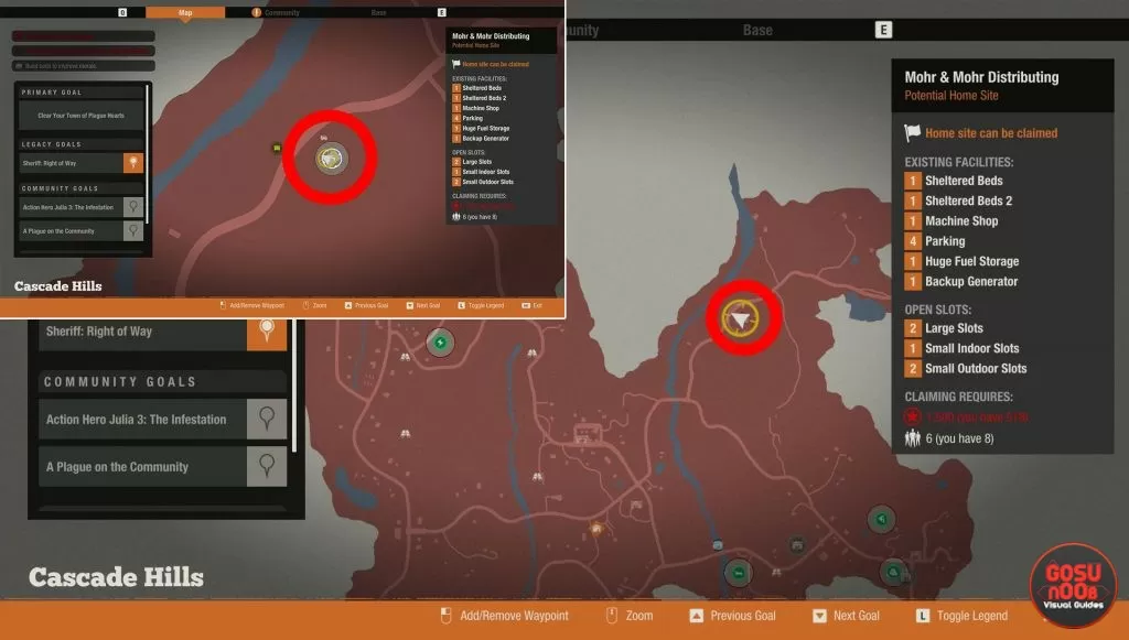 mohr & mohr base location where to find state of decay 2 cascade hills