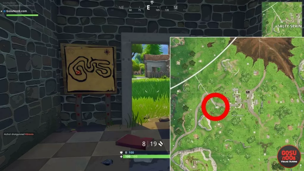 where to find salty springs treasure map weekly challenge fortnite br