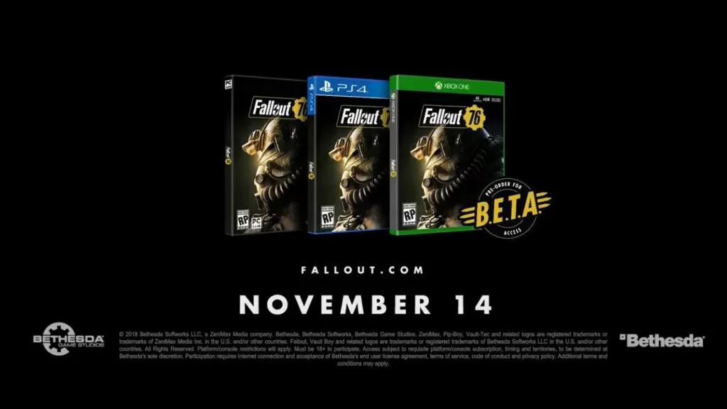 fallout 76 release date