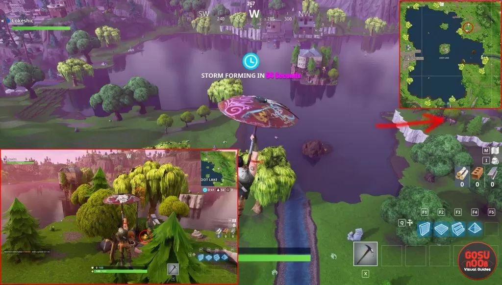 fortnite br loot lake chest location camp site