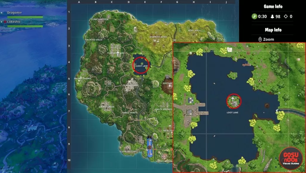 fortnite br loot lake poster location