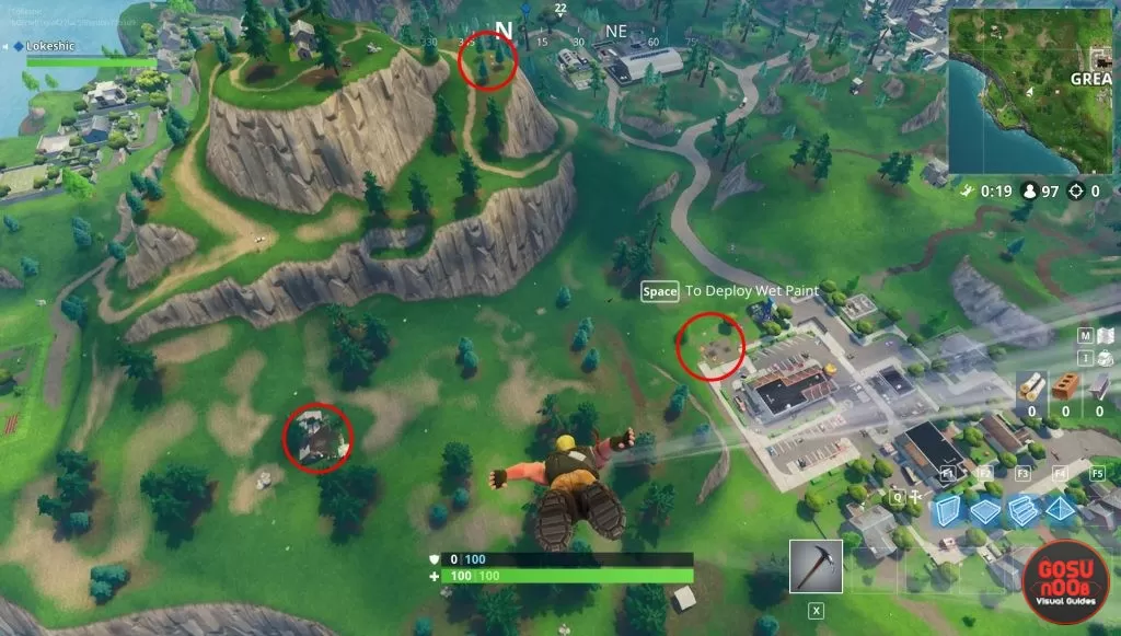 fortnite br search between playground campsite footprint