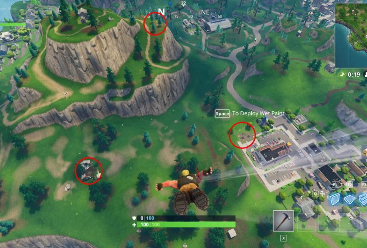 fortnite br search between playground campsite footprint