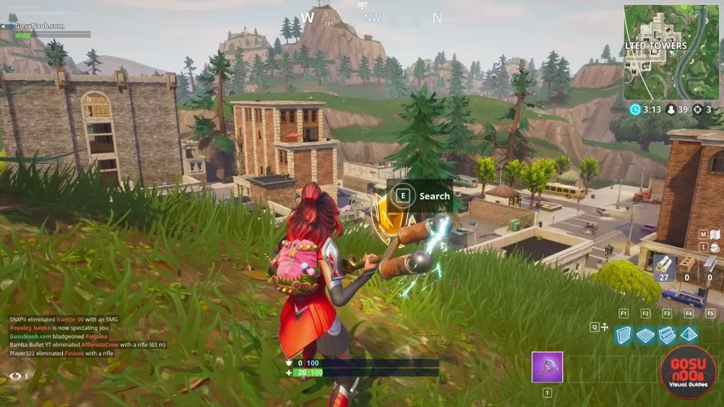 fortnite treasure map pleasant park battle star location