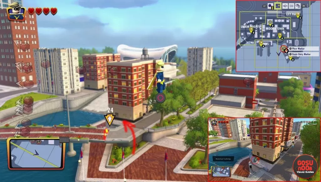 lego incredibles waterfront monitor location