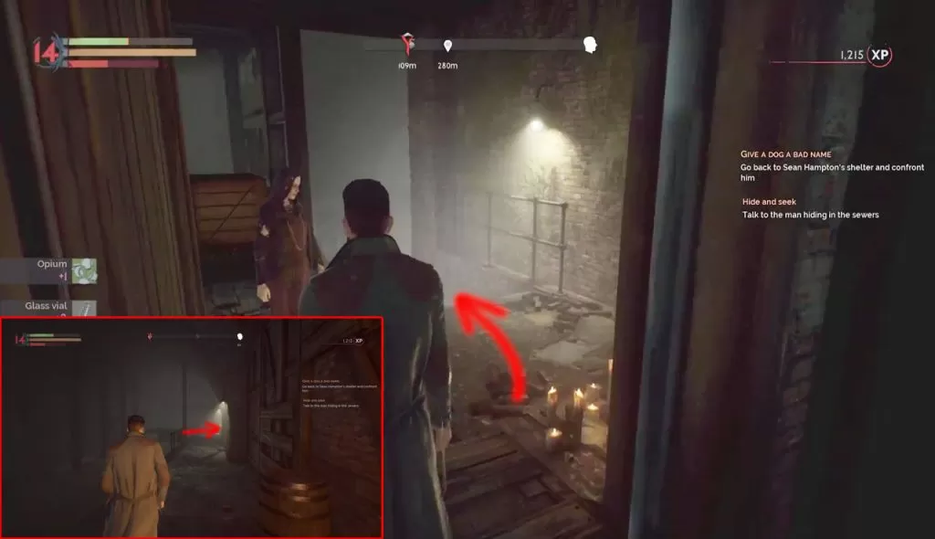 vampyr where to find man hiding in sewers