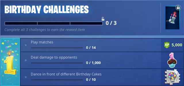 Fortnite BR First Birthday Challenges & Event Revealed