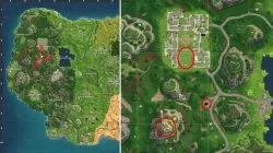 Fortnite BR Soccer Pitch Gas Station Stunt Mountain Map Location