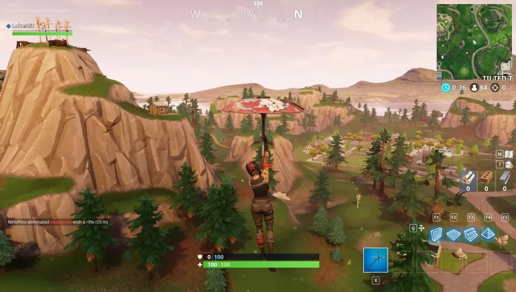 Search between a gas station soccer pitch and stunt mountain fortnite br challenge