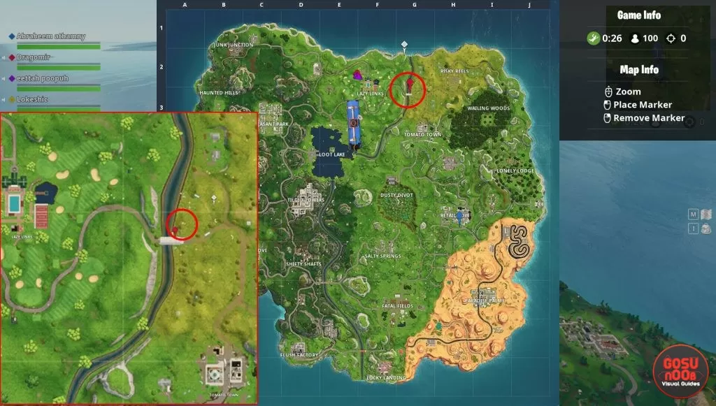 fortnite battle royale clay pigeon locations