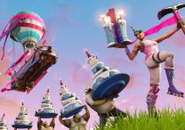 fortnite br dance in front of different birthday cakes
