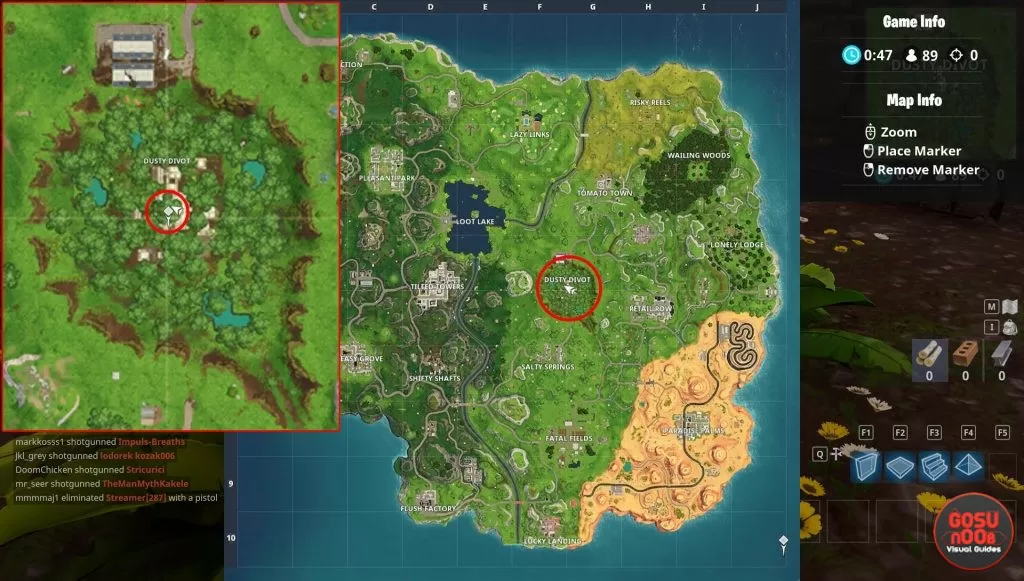 fortnite br dusty divot bolt location