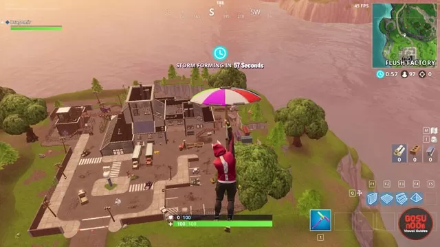 fortnite br flush factory treasure map location