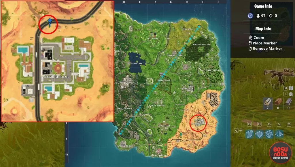 fortnite br paradise palms cake location