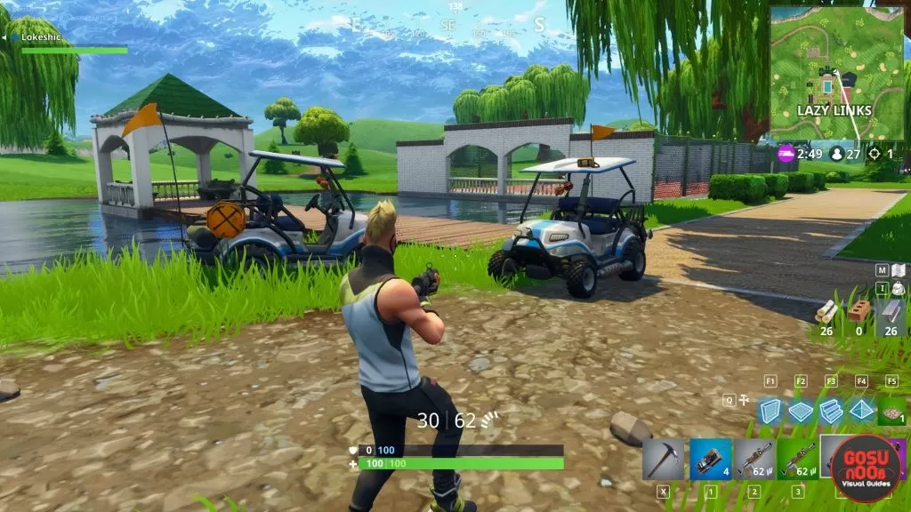 fortnite br where to find golf kart