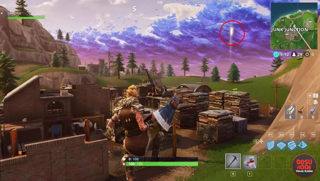 fortnite floating lightning bolt junk junction