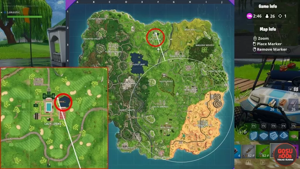 fortnite golf cart vehicle locations