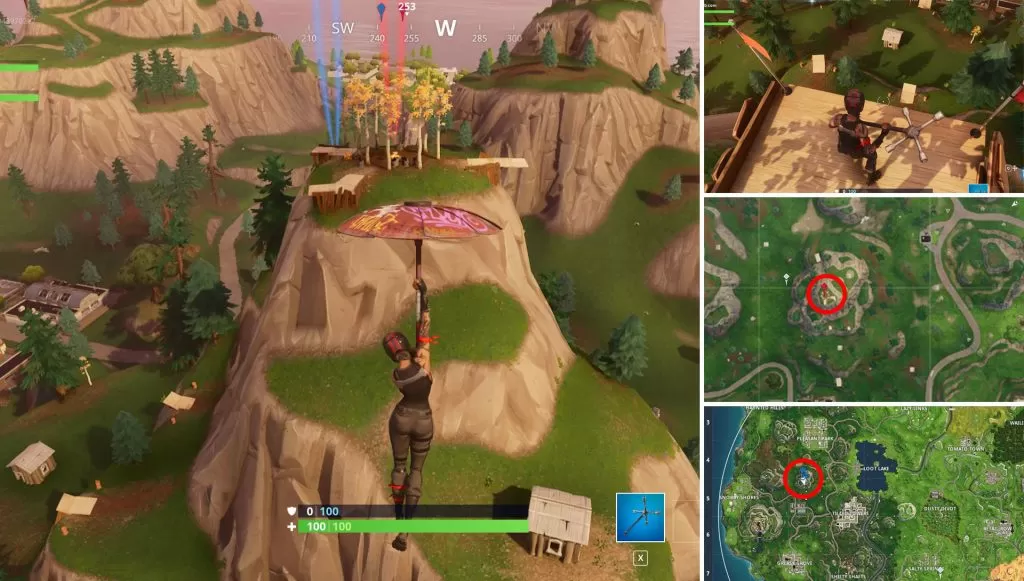 Fortnite Flaming Hoops Stunt Mountain Location