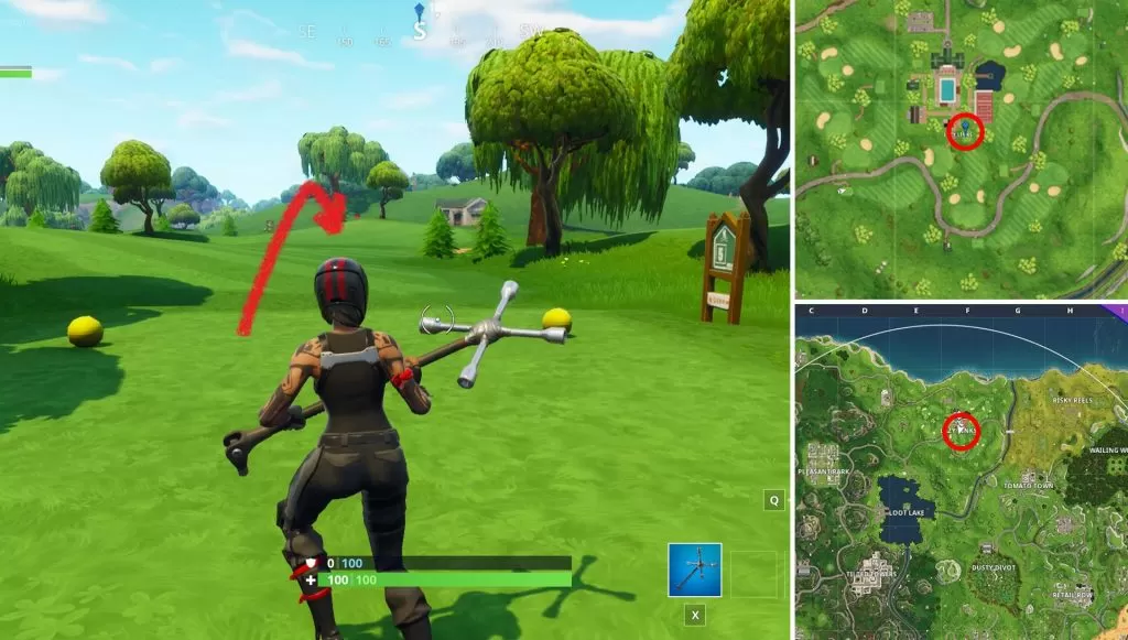 Where to find Golf Tee Locations Fortnite Battle Royale