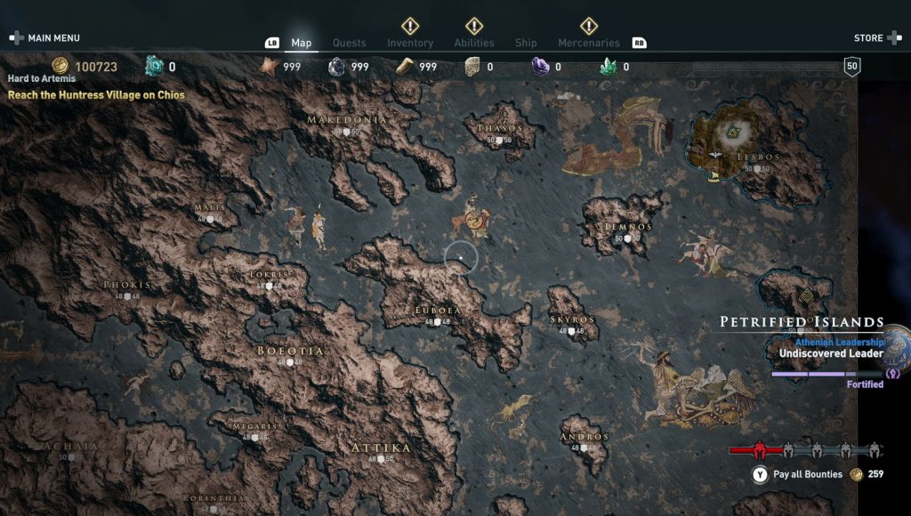 assassin's creed odyssey map